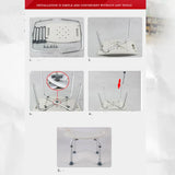 Silla de Baño Plegable Antideslizante Ajustable