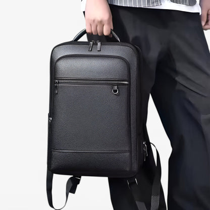 Mochila de Cuero con Puerto USB - Elegante y Funcional