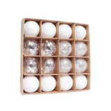 Zestaw luksusowych bombek choinkowych – 16 sztuk o średnicy 6 cm na choinkę