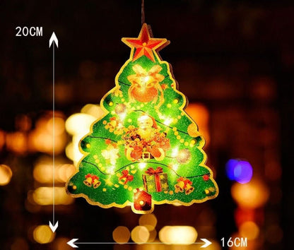 Christmas Window LED Decoration with Suction Cup