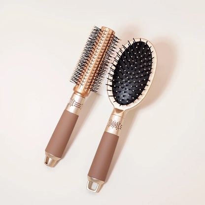 AirFlex Pro - Cepillo Paddle de Masaje con Airbag Anti-Estático para Cabello Rizado