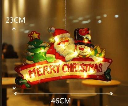 Christmas Window LED Decoration with Suction Cup