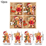 Adornos Galletas de Jengibre de Madera – Diseño Clásico para Árbol y Regalo