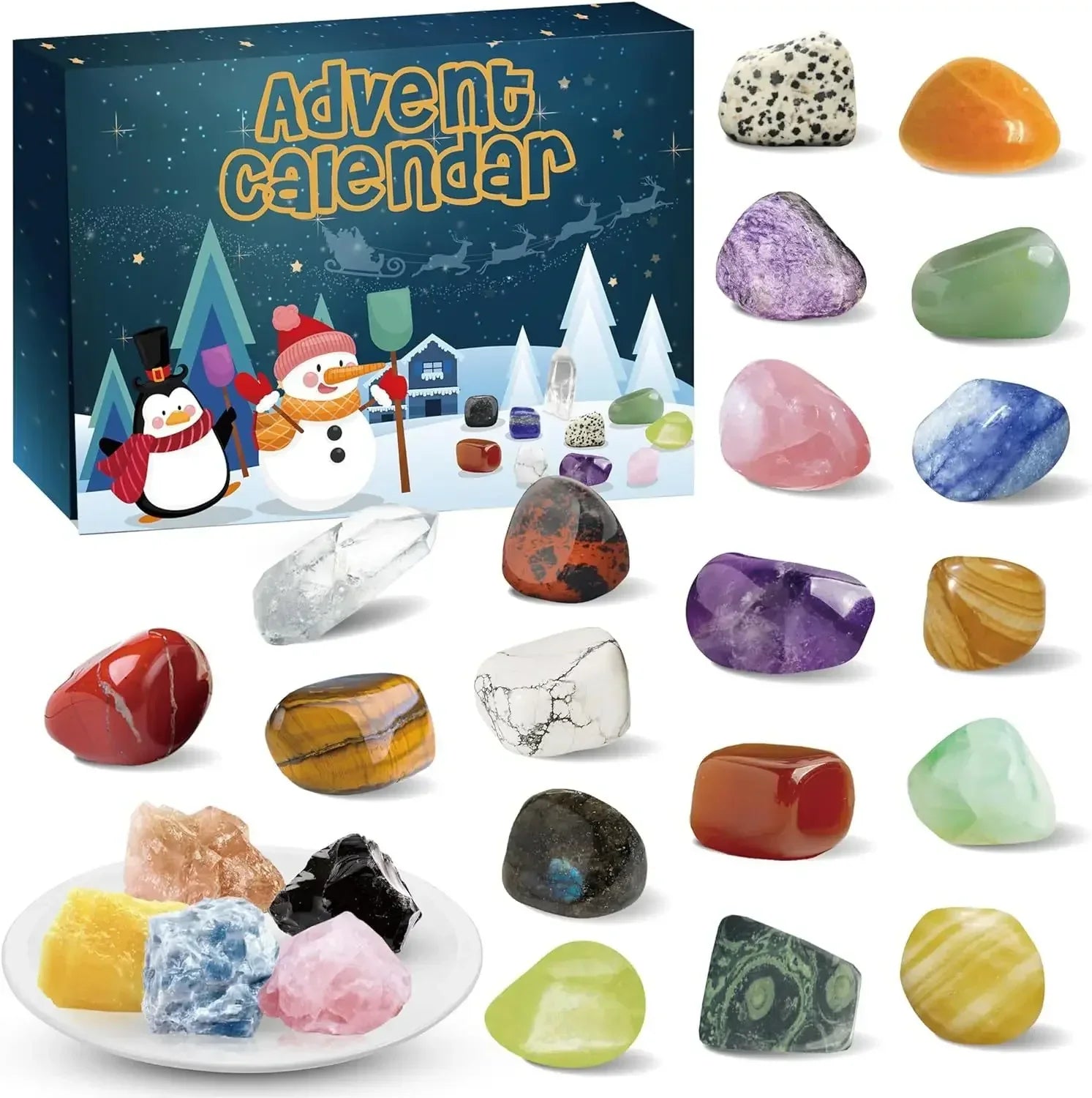 Calendario de Adviento GemSpark 2025 | 24 piedras preciosas naturales