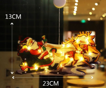 Christmas Window LED Decoration with Suction Cup