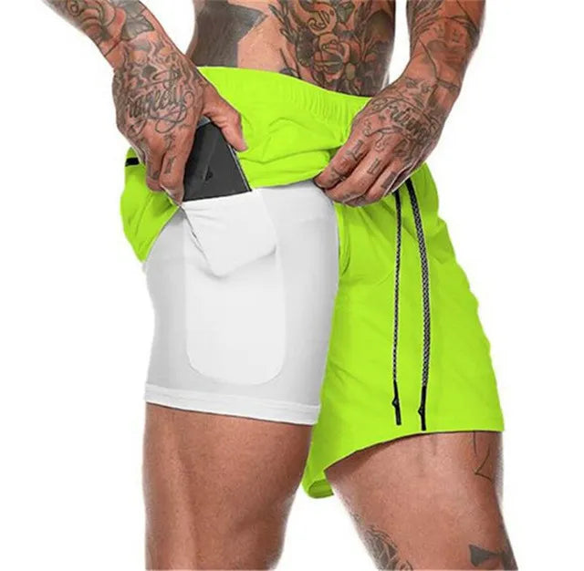Pantalones Cortos de Gimnasio - Bolsillo para Teléfono - Forro Cómodo