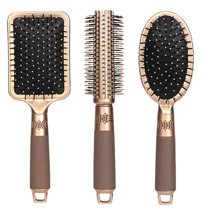 AirFlex Pro - Cepillo Paddle de Masaje con Airbag Anti-Estático para Cabello Rizado
