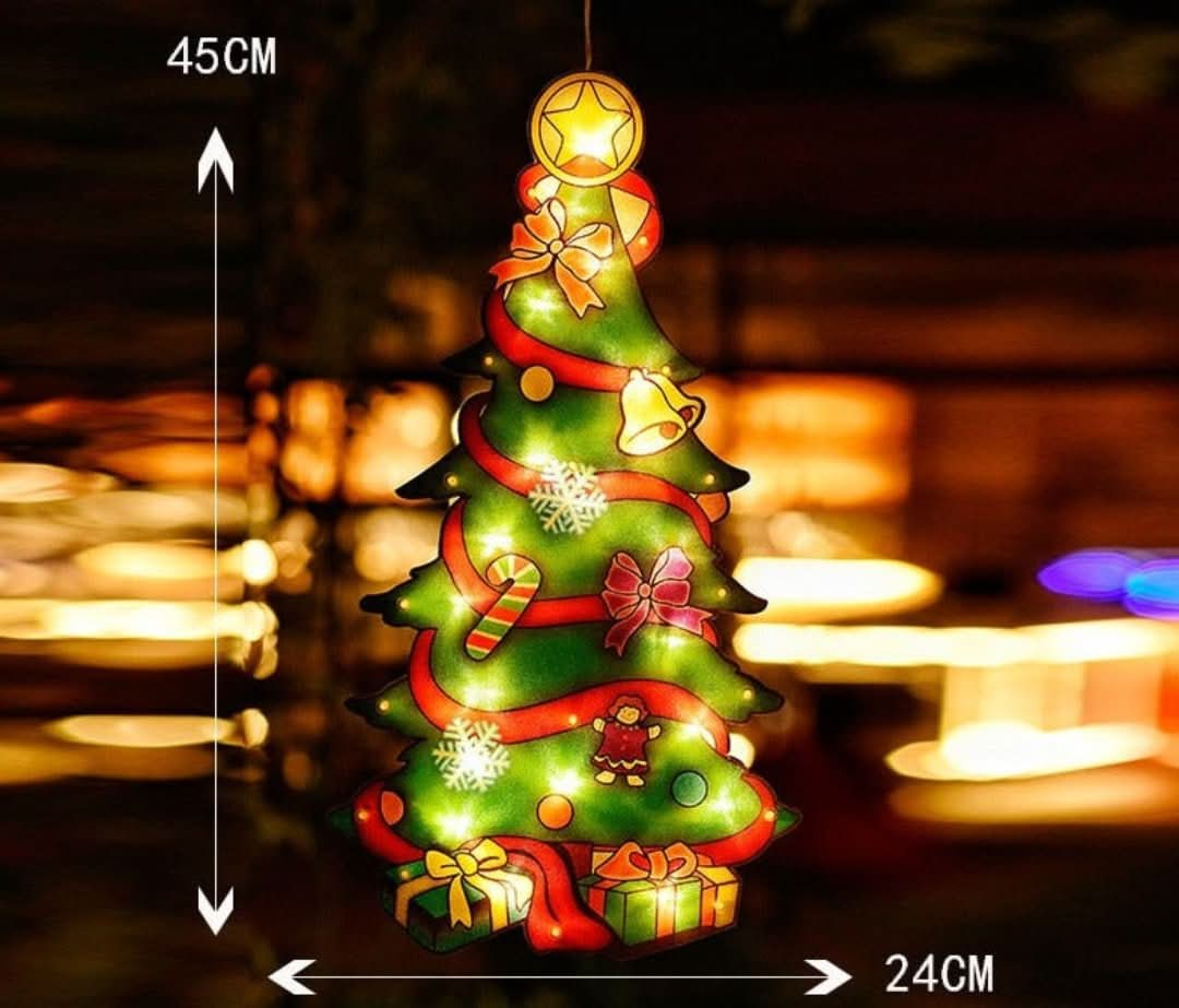 Christmas Window LED Decoration with Suction Cup