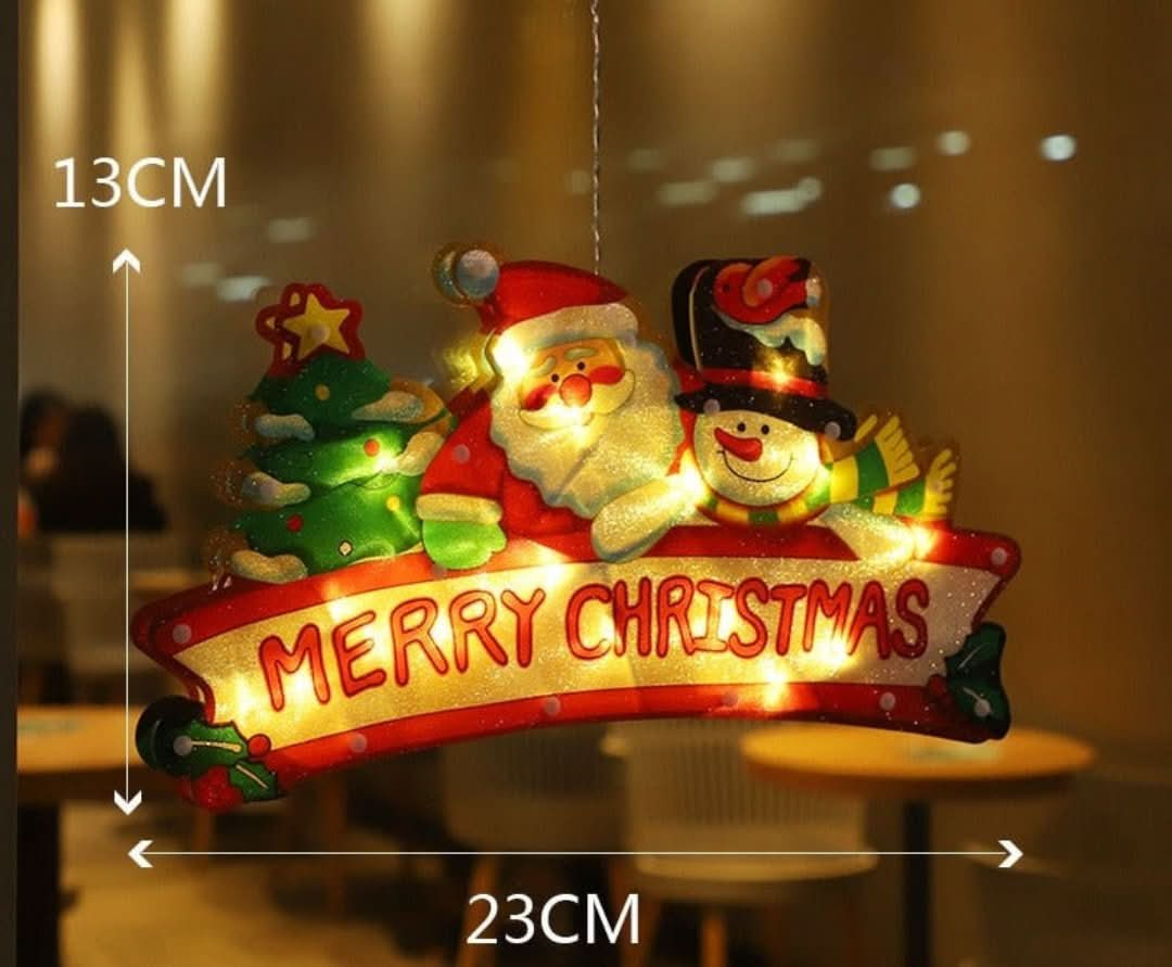 Christmas Window LED Decoration with Suction Cup