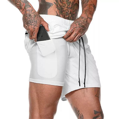 Pantalones Cortos de Gimnasio - Bolsillo para Teléfono - Forro Cómodo