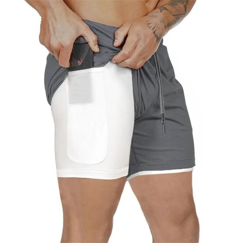 Pantalones Cortos de Gimnasio - Bolsillo para Teléfono - Forro Cómodo