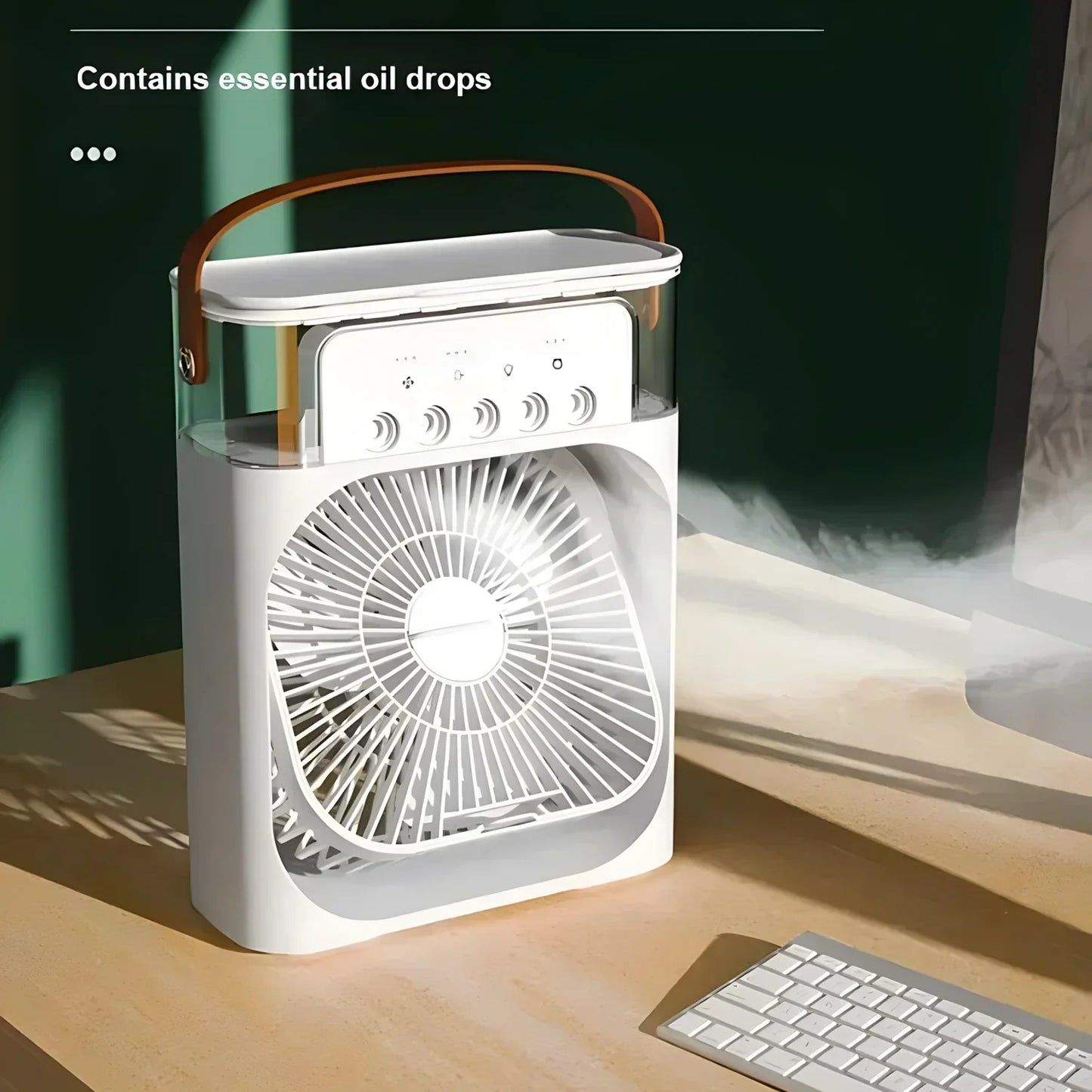 Ventilador Enfriador de Aire Portátil con Luz LED