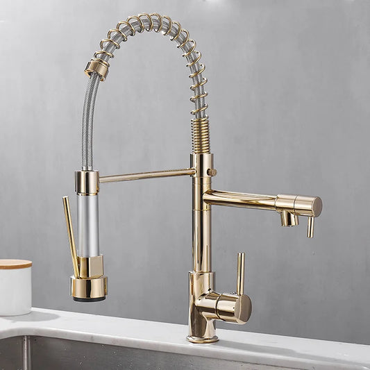 FlowTwin - Elegante Grifo Doble de Salida