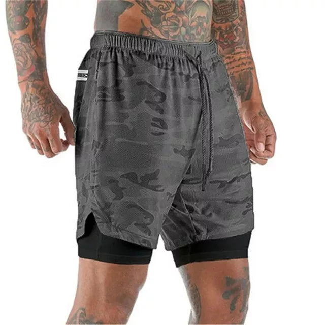 Pantalones Cortos de Gimnasio - Bolsillo para Teléfono - Forro Cómodo