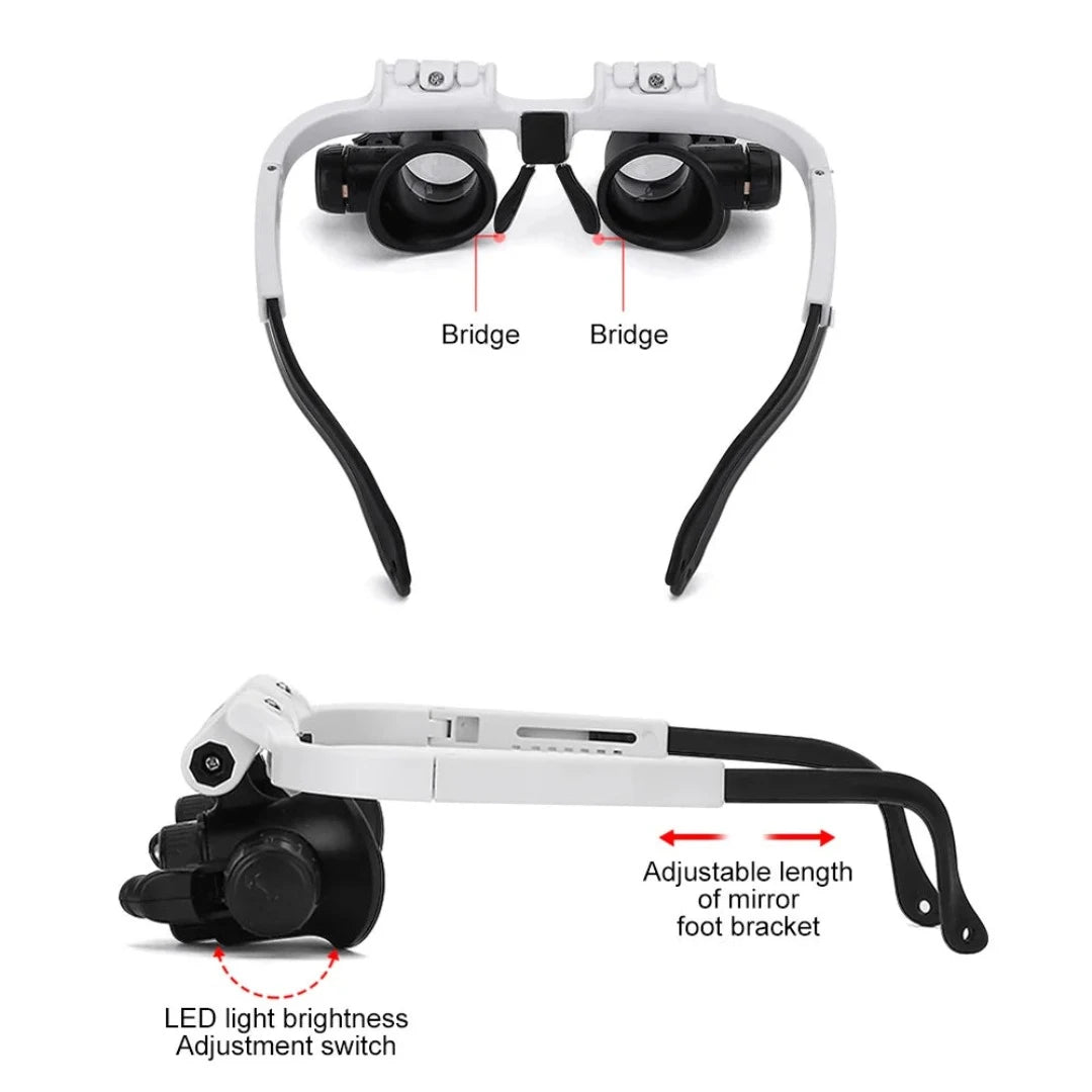 LED Glasses Magnifying Glass