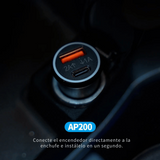 Cargador de coche USB AP200 - Cargador rápido de 20W con rastreador GPS-Rastreadores-VyFlair