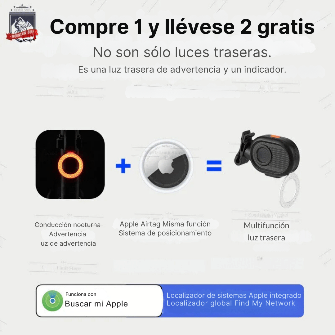 Rastreador GPS para Bicicleta | Luz para Bicicleta 2-en-1-Rastreadores-VyFlair