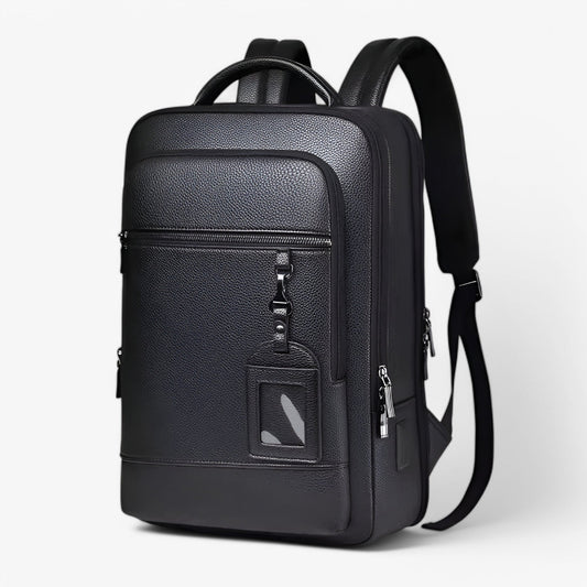 Mochila de Cuero con Puerto USB - Elegante y Funcional
