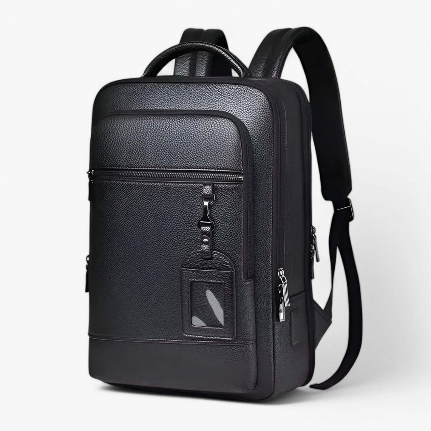Mochila de Cuero con Puerto USB - Elegante y Funcional