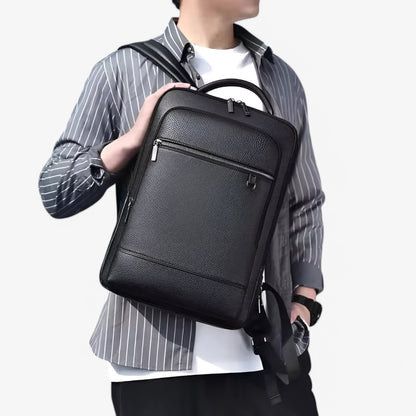 Mochila de Cuero con Puerto USB - Elegante y Funcional