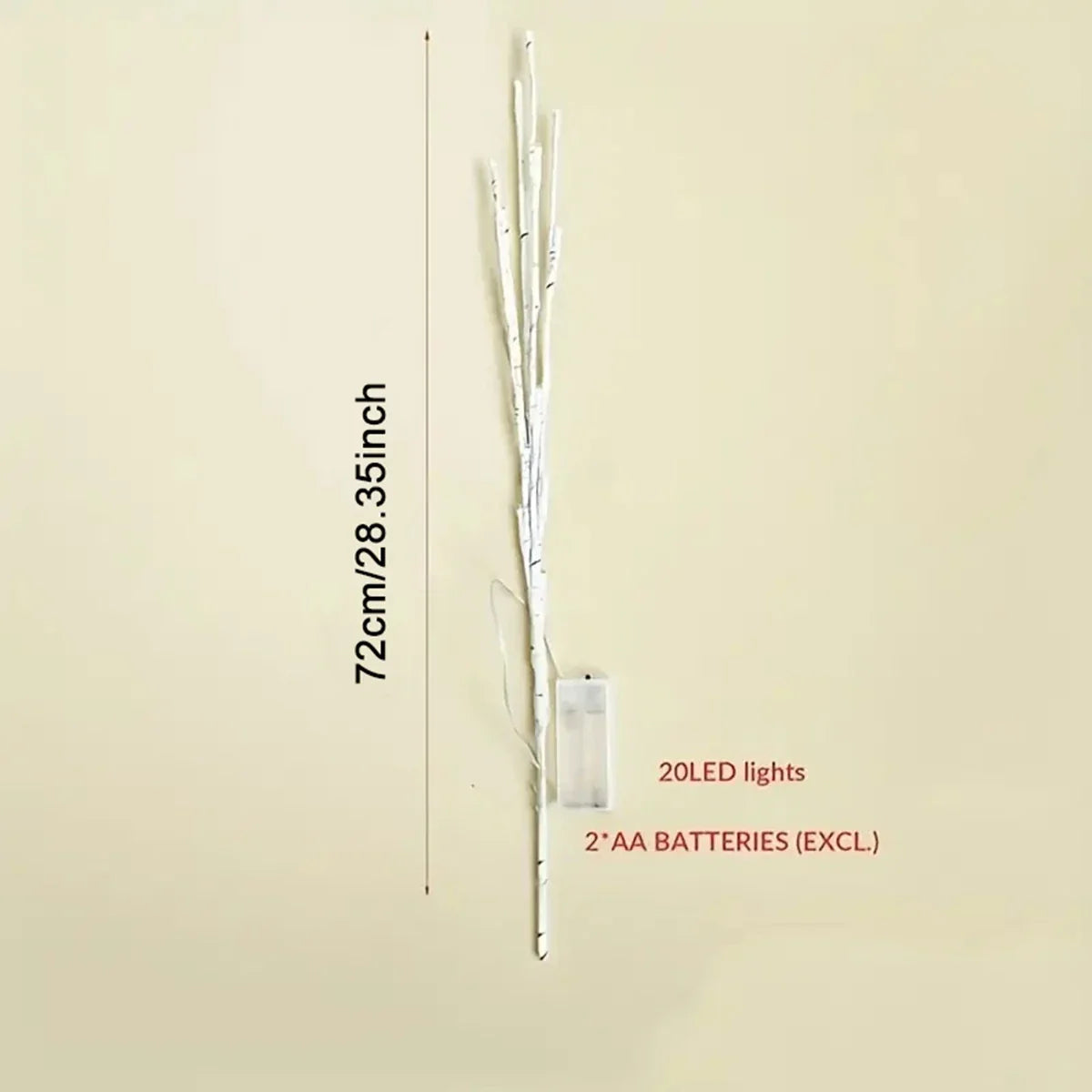 Iluminación LED Rama Blanca – Decoración Navideña para Mesa e Interior