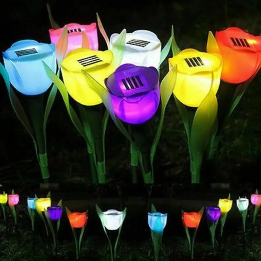 PetalGlow - Solar Tulip Flower Lights