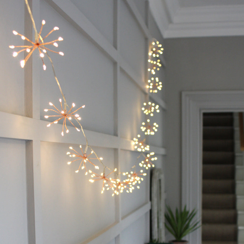 Starburra - Cadena de luces estrella cobre - Decoración LED