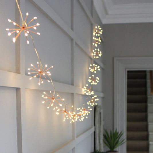 Starburra - Cadena de luces estrella cobre - Decoración LED