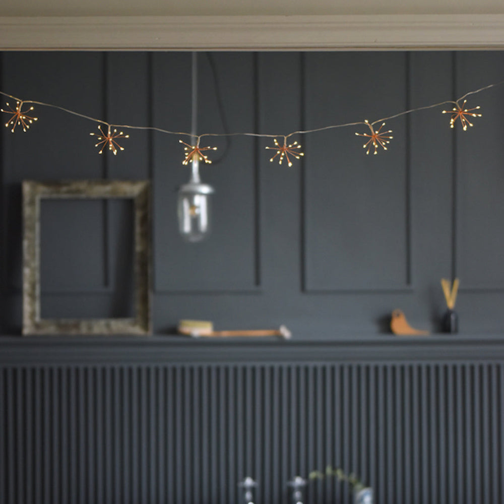 Starburra - Cadena de luces estrella cobre - Decoración LED