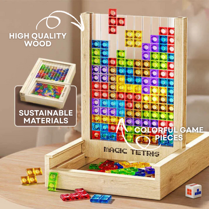 Tablero Ecoblock Tetris - Rompecabezas de Madera Sostenible