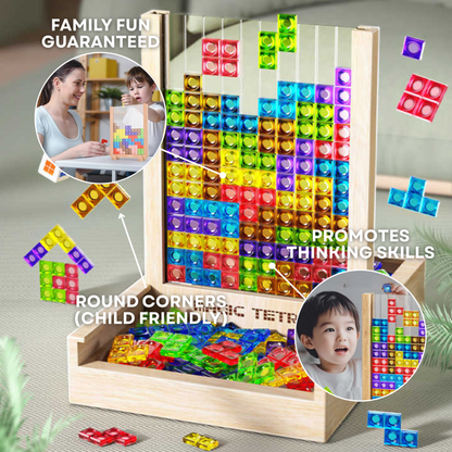 Tablero Ecoblock Tetris - Rompecabezas de Madera Sostenible