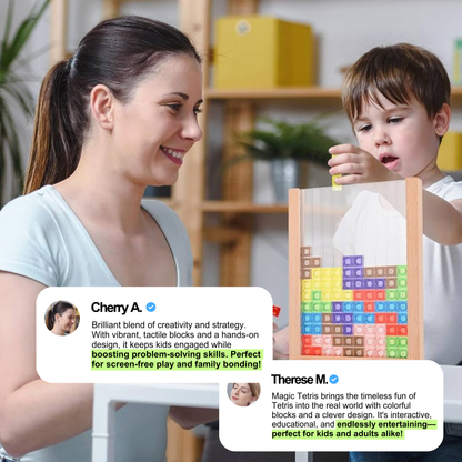 Tablero Ecoblock Tetris - Rompecabezas de Madera Sostenible