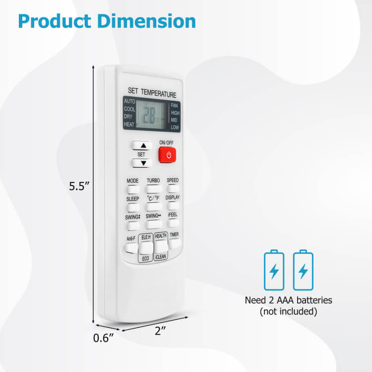Control Remoto Aire Acondicionado Multi-Marca – Universal Fácil Programación