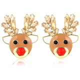 Pendientes Navideños JollyGems – Colgantes Brillantes y Ligeros para Mujer