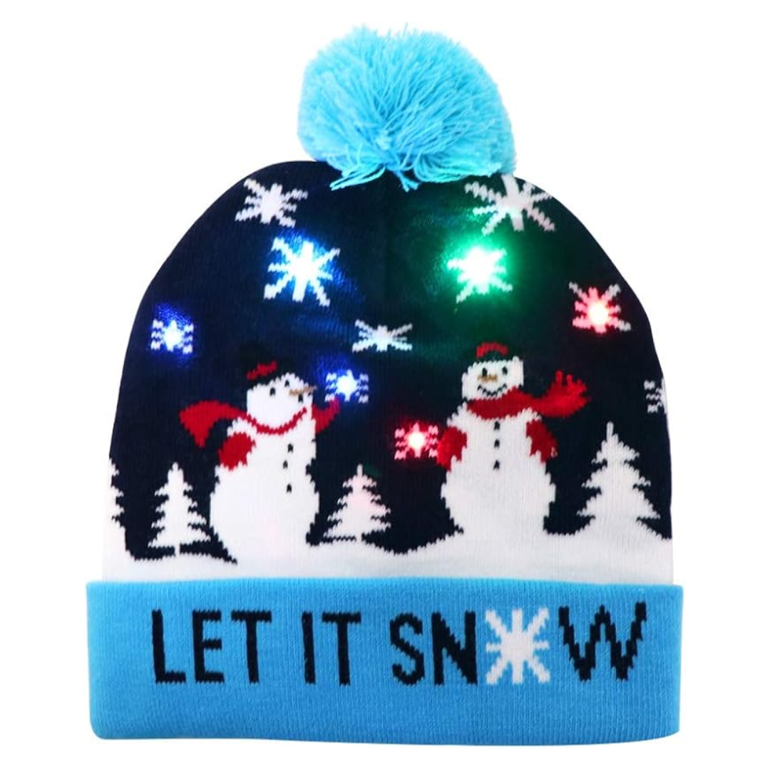 Czapka Świąteczna LED GlowDeer – Ciepła, Świąteczna i Jasna