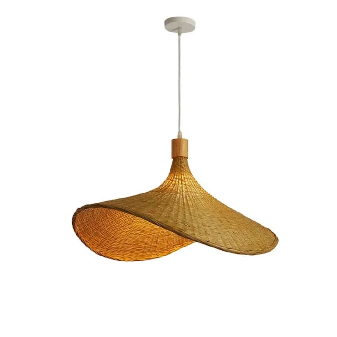 Bamboohaven - Lámpara de colgante de mimbre de bambú-Wall lamps & Ceiling lamps-VyFlair