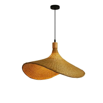 Bamboohaven - Lámpara de colgante de mimbre de bambú-Wall lamps & Ceiling lamps-VyFlair