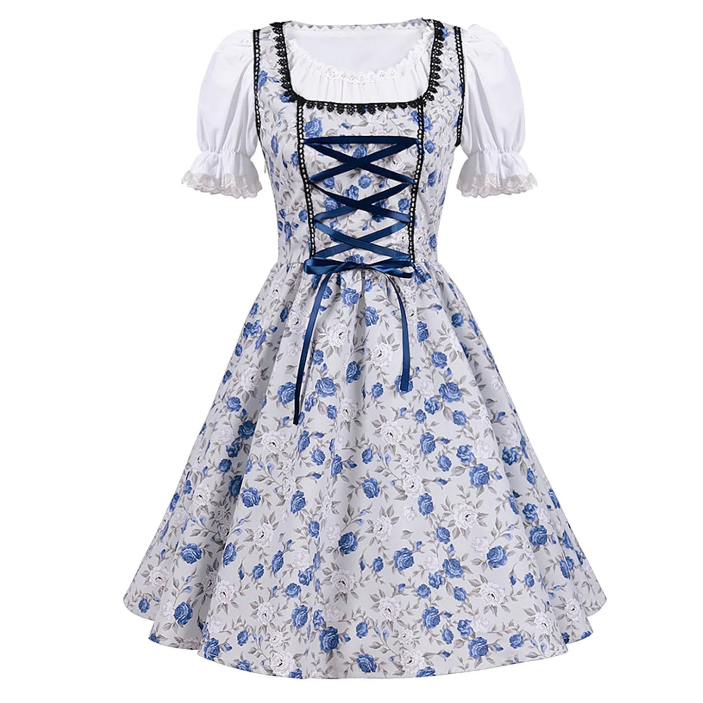 Vestido Dirndl Dame - Material Ligero - Perfecto Outfit para Oktoberfest