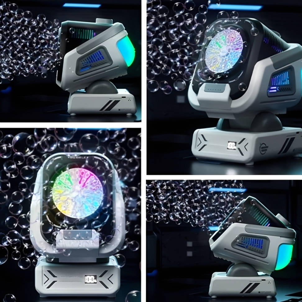 Máquina de Burbujas para Fiesta con Luces RGB