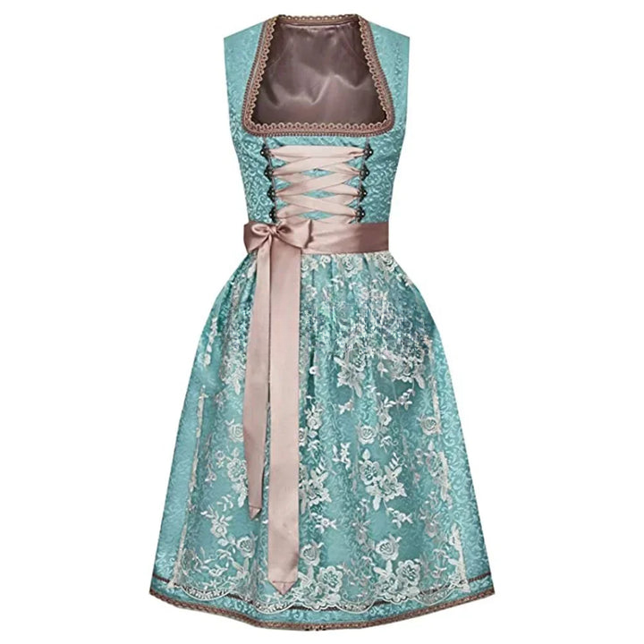 Vestido Mini Dirndl para Mujeres - Diseño Tradicional de Oktoberfest - Vestido Festivo Trachten