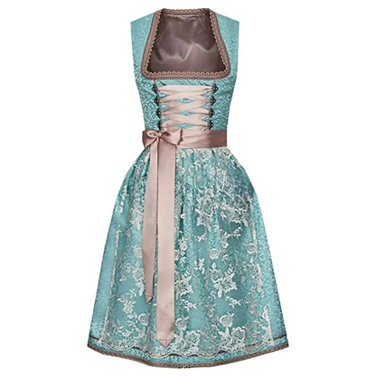 Vestido Mini Dirndl para Mujeres - Diseño Tradicional de Oktoberfest - Vestido Festivo Trachten