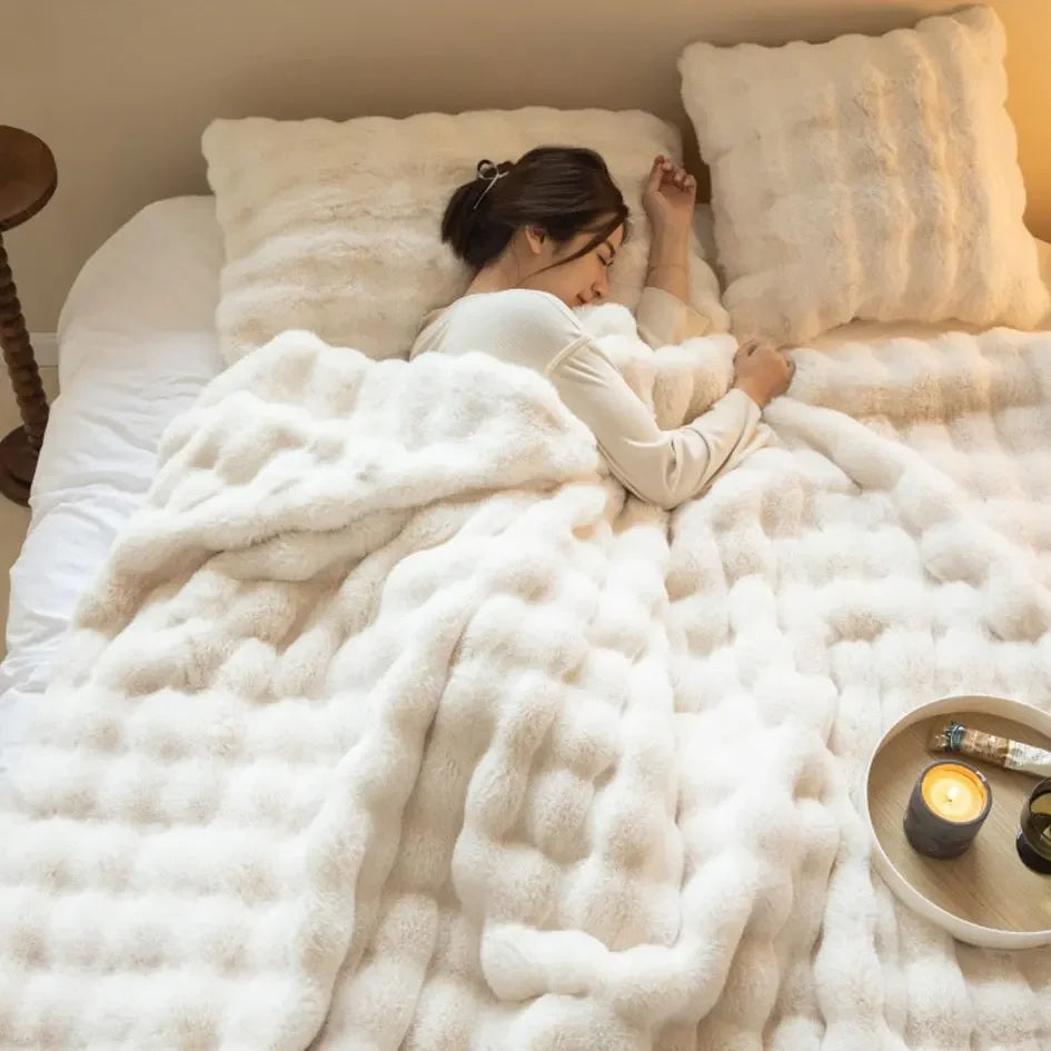 Manta de Forro Suave y Cálida para Cama
