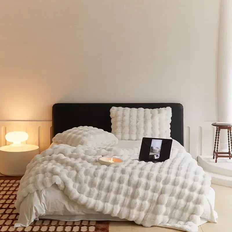 Manta de Forro Suave y Cálida para Cama