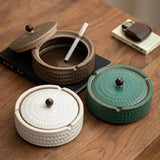 Cenicero de Cerámica con Tapa de Madera ZenFlame