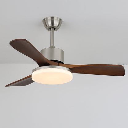 LuxeBreeze - Ventilador de Techo de Madera - Brillo Sutil - Estilo Contemporáneo