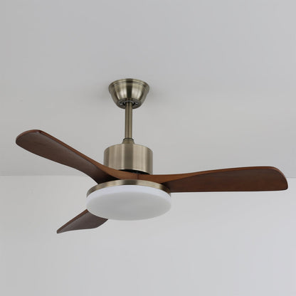 LuxeBreeze - Ventilador de Techo de Madera - Brillo Sutil - Estilo Contemporáneo