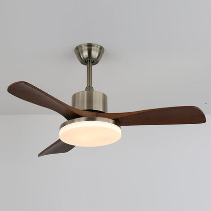 LuxeBreeze - Ventilador de Techo de Madera - Brillo Sutil - Estilo Contemporáneo