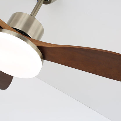 LuxeBreeze - Ventilador de Techo de Madera - Brillo Sutil - Estilo Contemporáneo