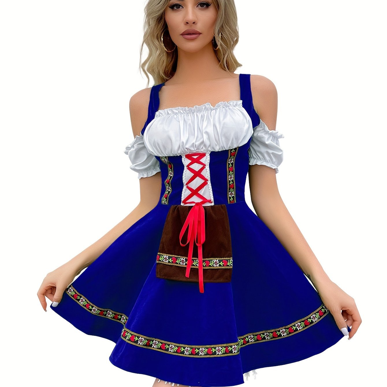 Vestido Dirndl Sin Hombros - Materiales Suaves - Trachten de Oktoberfest