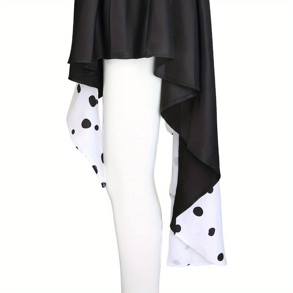 Vestido Disfraz Halloween Mujer - Dálmata Asimétrico Capucha